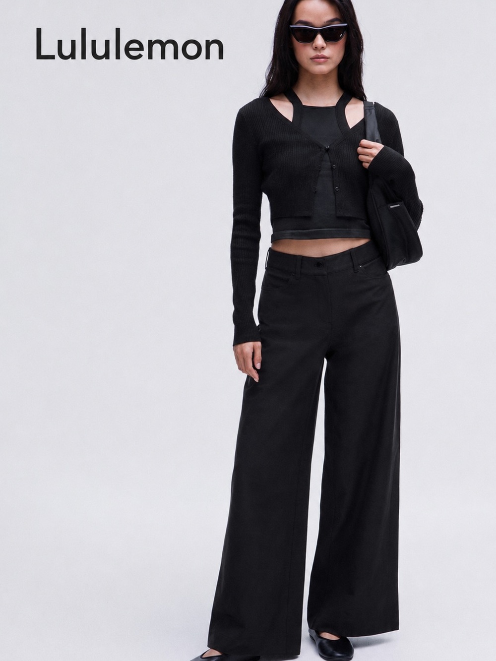 NWT Lululemon City Sleek Utilitech Extra-Wide Leg Pant Black Size 26